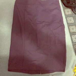 Eggplant Fitted Long Skirt